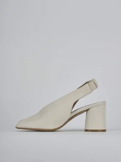 Sandali tacco 7cm pelle bianco