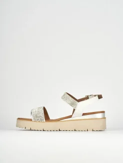 Sandali tacco 3cm pelle bianco
