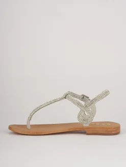 Sandali tacco 1cm pelle bianco