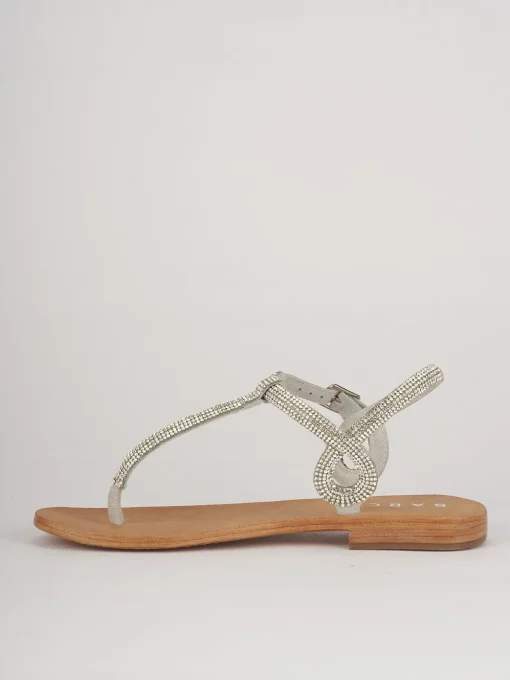 Sandali tacco 1cm pelle bianco