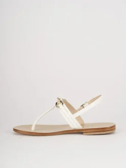 Sandali tacco 1cm pelle bianco