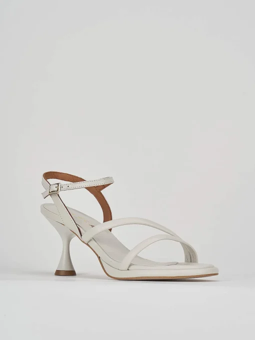 Sandali tacco 6cm pelle bianco