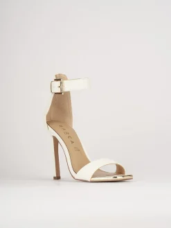 Sandali tacco 7cm pelle bianco