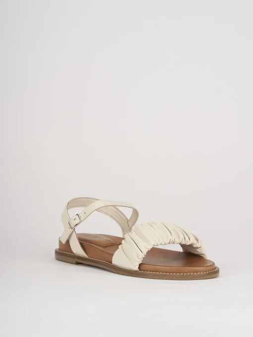 Sandali tacco 1cm pelle bianco