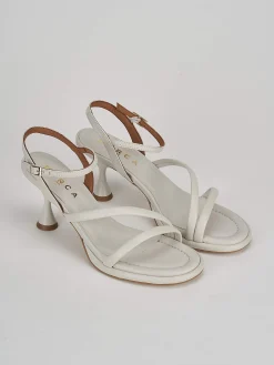 Sandali tacco 6cm pelle bianco