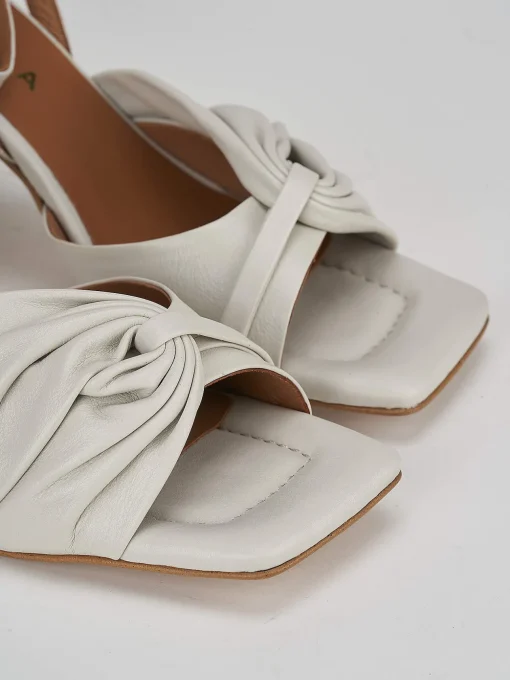 Sandali tacco 7cm pelle bianco