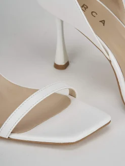Sandali tacco 7cm pelle bianco