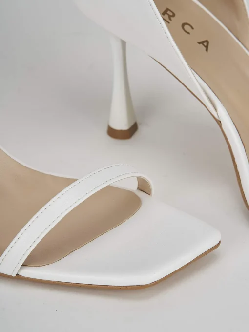 Sandali tacco 7cm pelle bianco