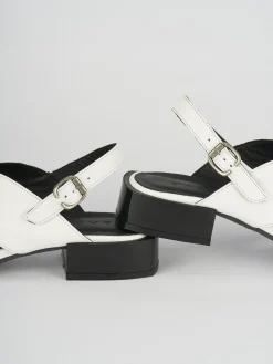 Sandali tacco 5cm pelle bianco