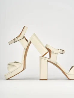 Sandali tacco 9cm pelle bianco