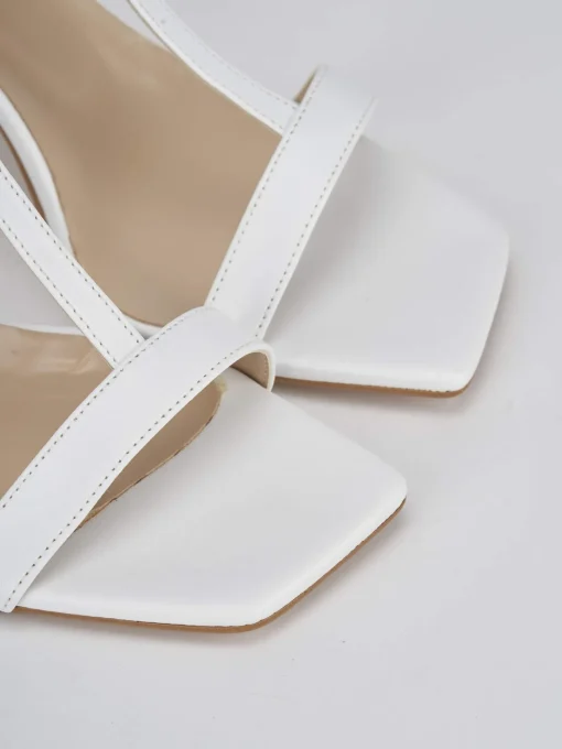 Sandali tacco 7cm pelle bianco