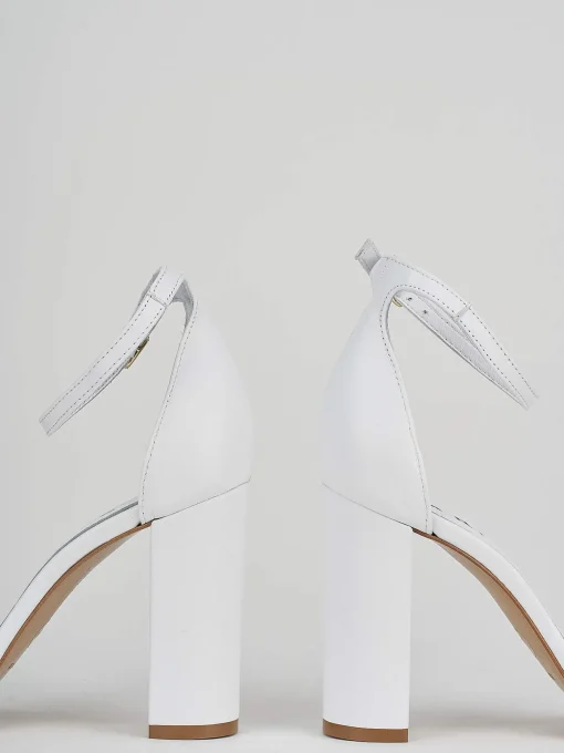 Sandali tacco 8cm pelle bianco