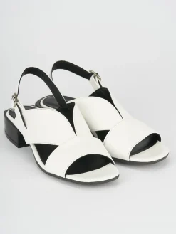 Sandali tacco 5cm pelle bianco