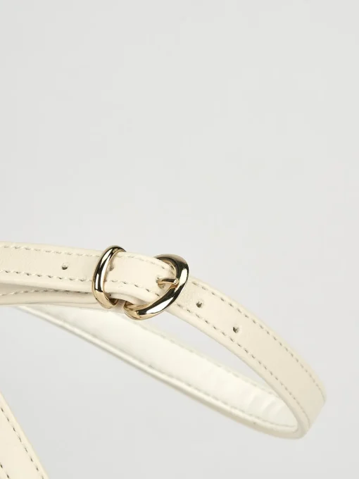 Sandali tacco 7cm pelle bianco