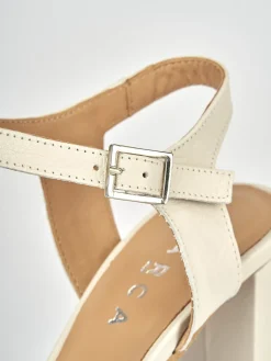 Sandali tacco 9cm pelle bianco