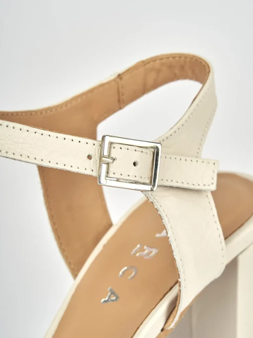 Sandali tacco 9cm pelle bianco