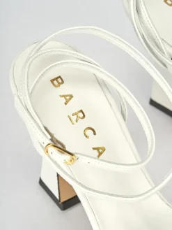 Sandali tacco 9cm pelle bianco