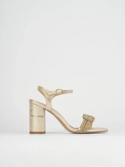 Sandali tacco 8cm pelle bronzo