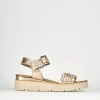 Sandali tacco 1cm pelle bronzo