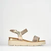 Sandali tacco 3cm pelle bronzo