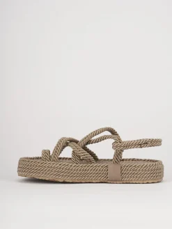 Sandali tacco 1cm pelle bronzo