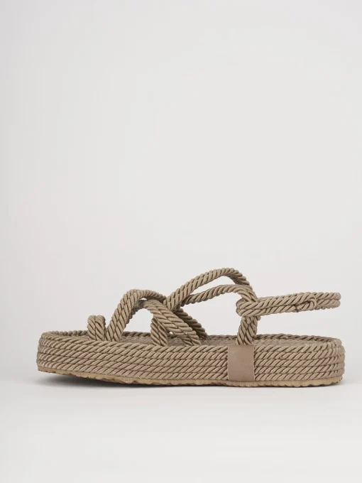 Sandali tacco 1cm pelle bronzo