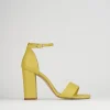 Sandali tacco 8cm pelle giallo