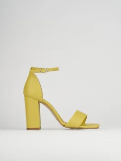 Sandali tacco 8cm pelle giallo