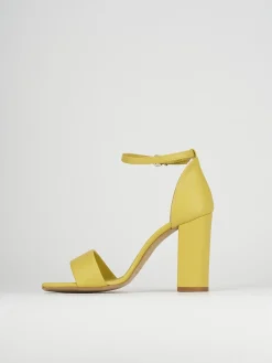Sandali tacco 8cm pelle giallo