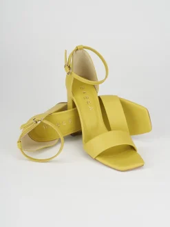 Sandali tacco 8cm pelle giallo
