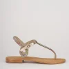 Sandali tacco 1cm pelle multicolor