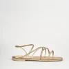Sandali tacco 1cm pelle multicolor
