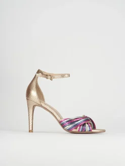 Sandali tacco 8cm pelle multicolor