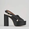 Sandali tacco 11cm pelle nero