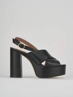 Sandali tacco 11cm pelle nero