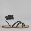 Sandali tacco 1cm pelle nero