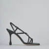 Sandali tacco 10cm pelle nero