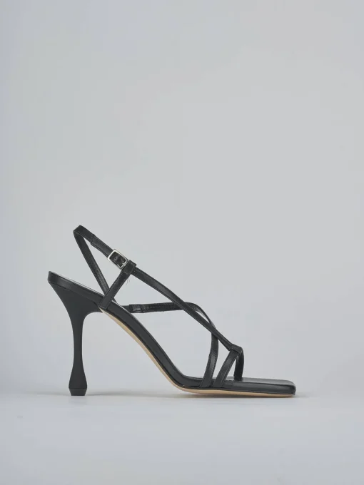 Sandali tacco 10cm pelle nero