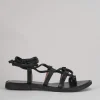 Sandali tacco 1cm pelle nero