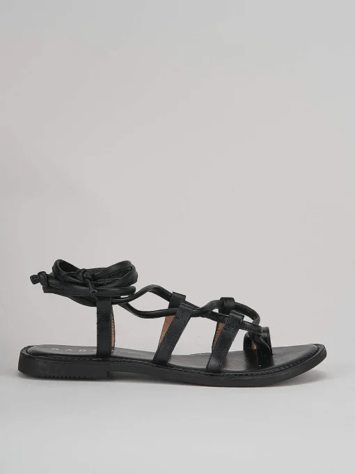 Sandali tacco 1cm pelle nero