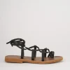 Sandali tacco 1cm pelle nero