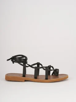 Sandali tacco 1cm pelle nero