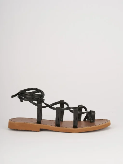 Sandali tacco 1cm pelle nero