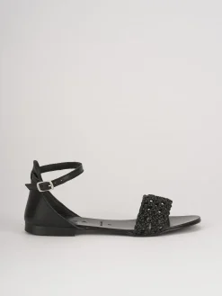 Sandali tacco 1cm pelle nero