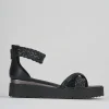 Sandali tacco 3cm pelle nero