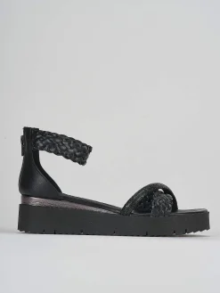 Sandali tacco 3cm pelle nero