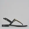 Sandali tacco 1cm pelle nero