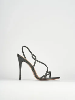 Sandali tacco 12cm pelle nero
