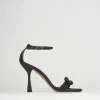 Sandali tacco 9cm pelle nero