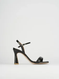 Sandali tacco 9cm pelle nero